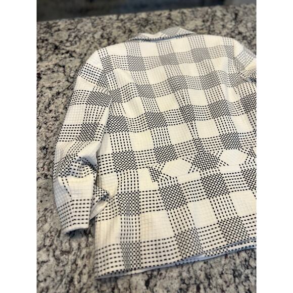 Talbots women’s jacket size 12 zip blazer coat black and white - Picture 14 of 15